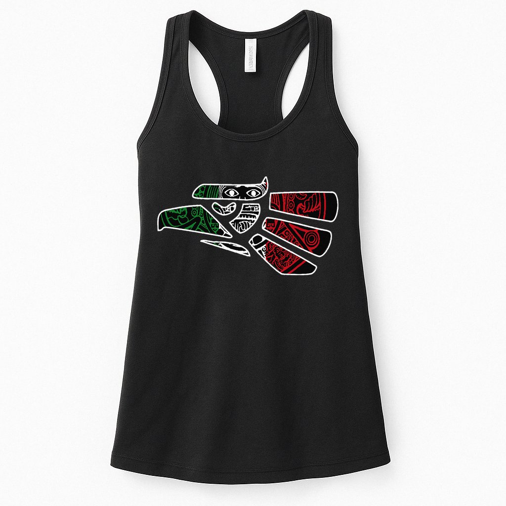 Hecho En Mexico Aztec Calendar Mexican Eagle Womens Tank Top