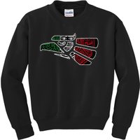 Hecho En Mexico Aztec Calendar Mexican Eagle Kids Sweatshirt