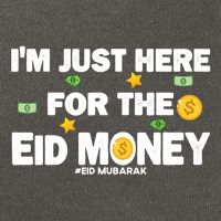 Happy Eid Mubarak Funny Eid Al Fitr I'm Here For Money Cotton Canvas Backpack