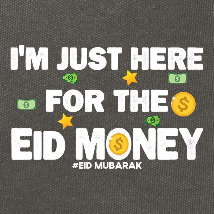 Happy Eid Mubarak Funny Eid Al Fitr I'm Here For Money Cotton Canvas Backpack