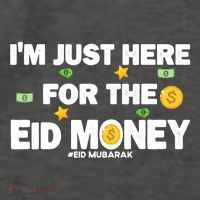 Happy Eid Mubarak Funny Eid Al Fitr I'm Here For Money Vector Backpack