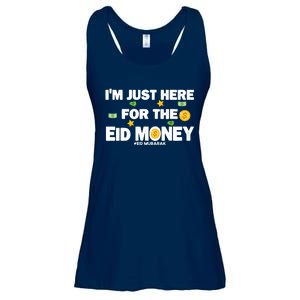 Happy Eid Mubarak Funny Eid Al Fitr I'm Here For Money Ladies Essential Flowy Tank