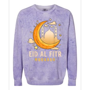 Happy Eid Mubarak For Muslim Eid Al Fitr Colorblast Crewneck Sweatshirt