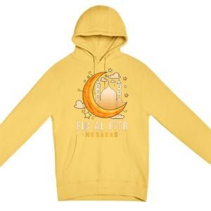 Happy Eid Mubarak For Muslim Eid Al Fitr Premium Pullover Hoodie