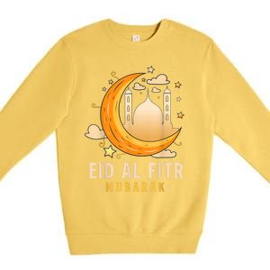 Happy Eid Mubarak For Muslim Eid Al Fitr Premium Crewneck Sweatshirt