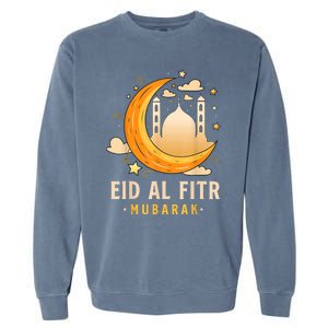 Happy Eid Mubarak For Muslim Eid Al Fitr Garment-Dyed Sweatshirt