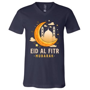 Happy Eid Mubarak For Muslim Eid Al Fitr V-Neck T-Shirt