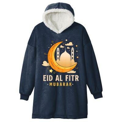 Happy Eid Mubarak For Muslim Eid Al Fitr Hooded Wearable Blanket