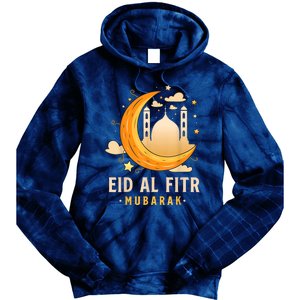 Happy Eid Mubarak For Muslim Eid Al Fitr Tie Dye Hoodie