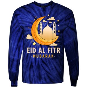 Happy Eid Mubarak For Muslim Eid Al Fitr Tie-Dye Long Sleeve Shirt