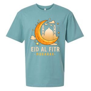 Happy Eid Mubarak For Muslim Eid Al Fitr Sueded Cloud Jersey T-Shirt