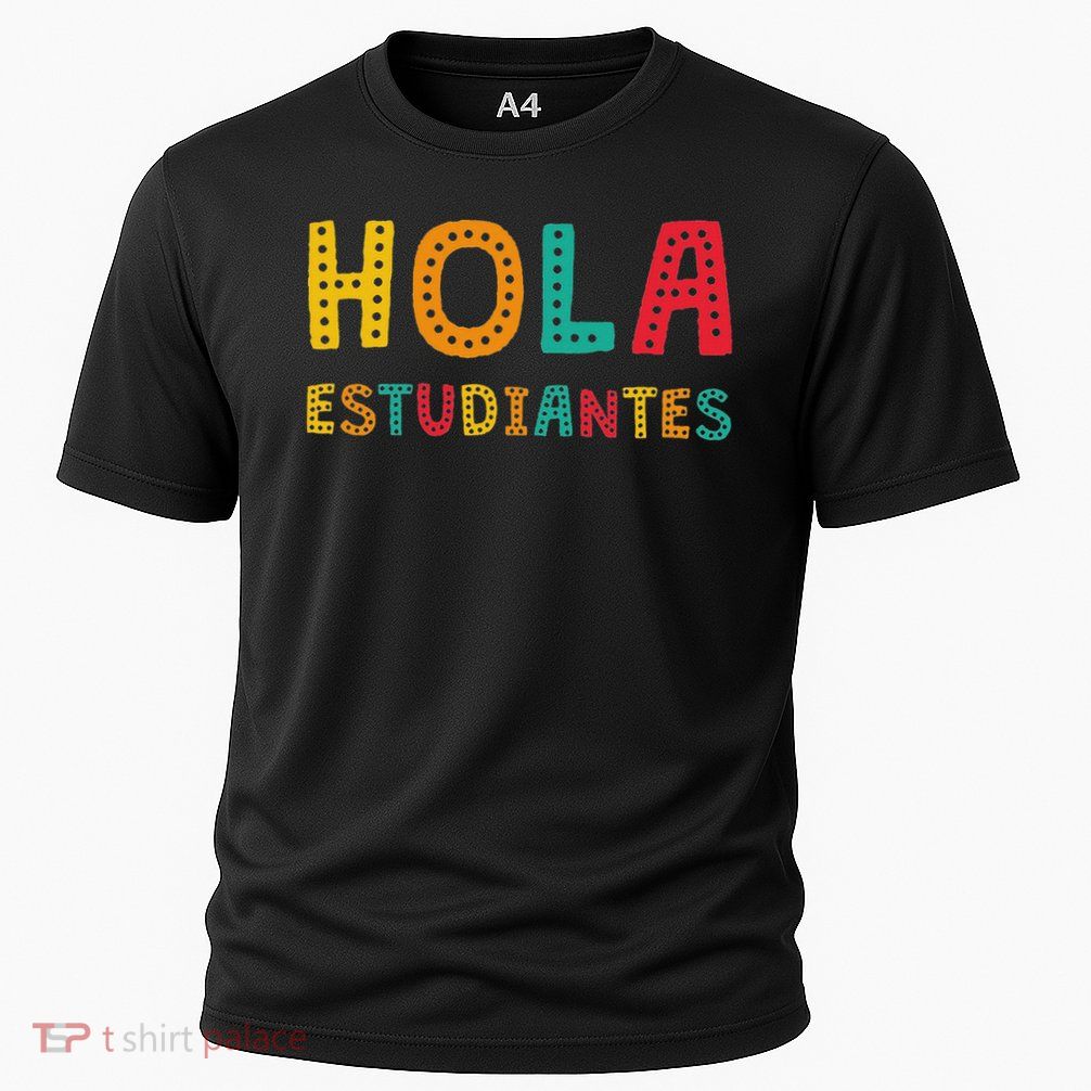 Hola Estudiantes, Maestra Back To School Spanish Teacher Cooling Performance Crew T-Shirt