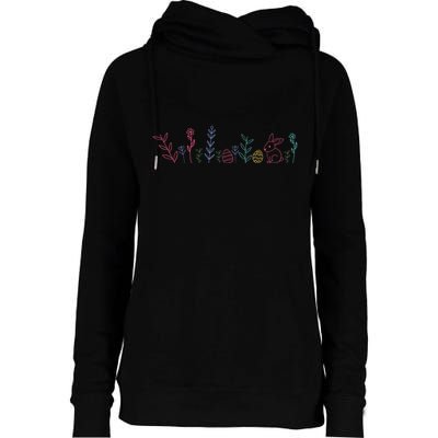 Happy Easter Minimalist Easter Sunday Womens Funnel Neck Pullover Hood