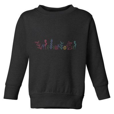 Happy Easter Minimalist Easter Sunday Toddler Sweatshirt