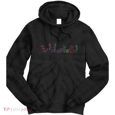 Happy Easter Minimalist Easter Sunday Tie Dye Hoodie