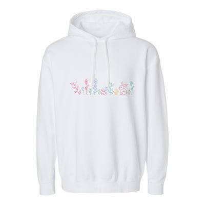 Happy Easter Minimalist Easter Sunday Garment-Dyed Fleece Hoodie