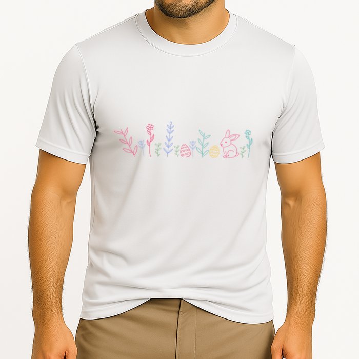 Happy Easter Minimalist Easter Sunday Performance Shirt