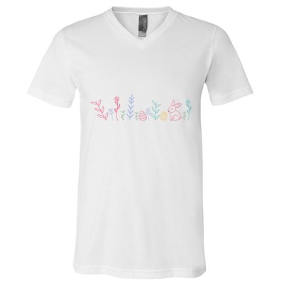 Happy Easter Minimalist Easter Sunday V-Neck T-Shirt