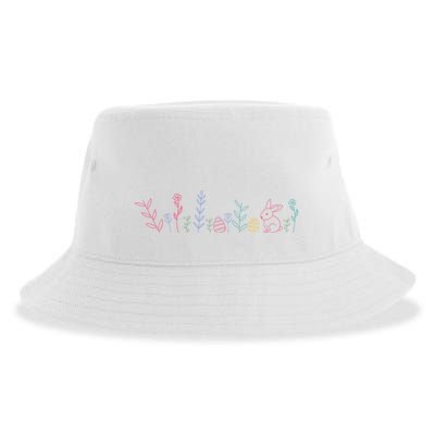Happy Easter Minimalist Easter Sunday Sustainable Bucket Hat
