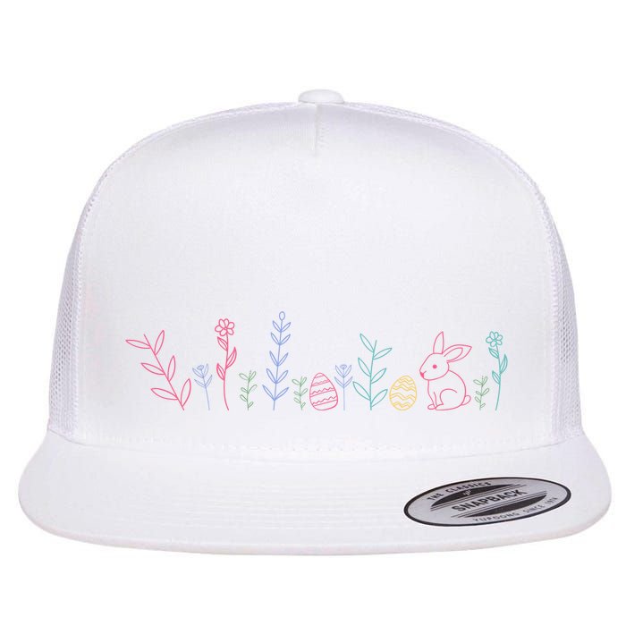 Happy Easter Minimalist Easter Sunday Flatbill Hat
