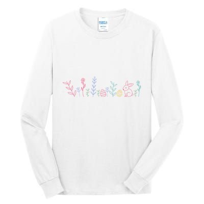 Happy Easter Minimalist Easter Sunday Tall Long Sleeve T-Shirt