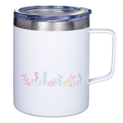 Happy Easter Minimalist Easter Sunday 12oz Stainless Steel Coffee Mug