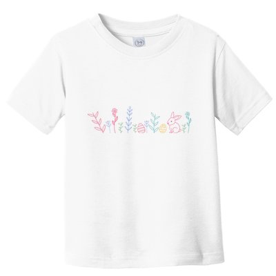 Happy Easter Minimalist Easter Sunday Toddler T-Shirt