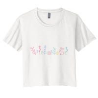 Happy Easter Minimalist Easter Sunday Women's Crop Top Tee