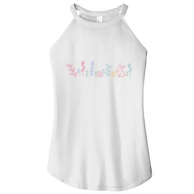 Happy Easter Minimalist Easter Sunday Women's Perfect Tri Rocker Tank