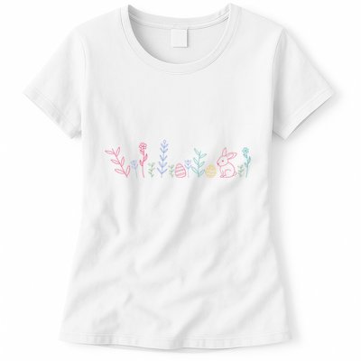 Happy Easter Minimalist Easter Sunday Womens T-Shirt