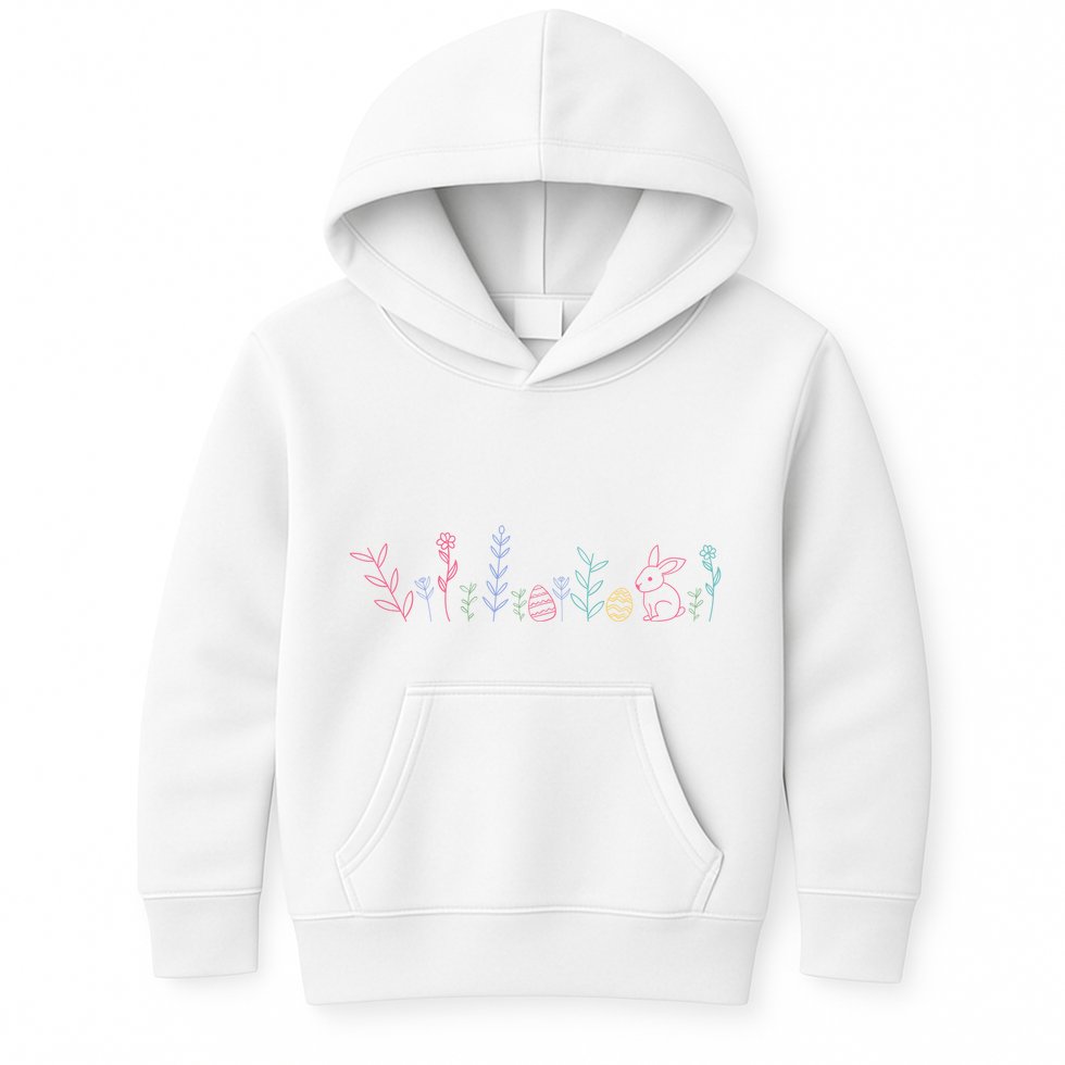Happy Easter Minimalist Easter Sunday Kids Hoodie