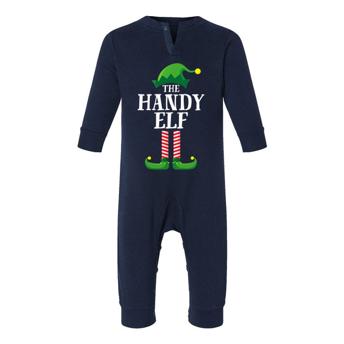 Handy Elf Matching Family Group Christmas Party Infant Fleece One Piece