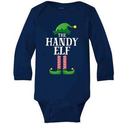 Handy Elf Matching Family Group Christmas Party Baby Long Sleeve Bodysuit