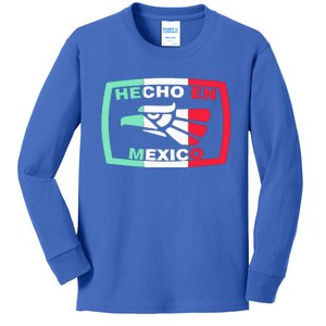 Hecho En Mexico Eagle Mexican Independence Day Kids Long Sleeve Shirt