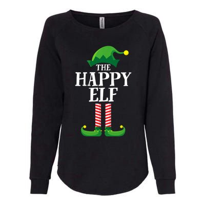 Happy Elf Matching Family Group Christmas Party Womens California Wash Sweatshirt