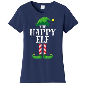 Happy Elf Matching Family Group Christmas Party Women's T-Shirt