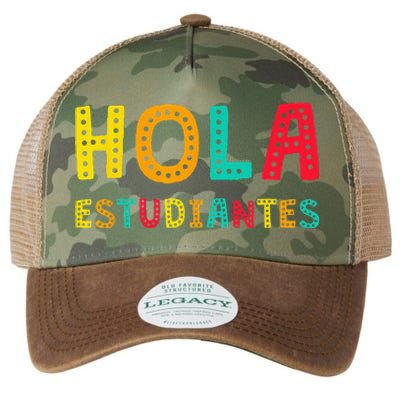 Hola Estudiantes Maestra Back to School Spanish Teacher Legacy Tie Dye Trucker Hat