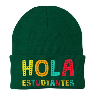 Hola Estudiantes Maestra Back to School Spanish Teacher Knit Cap Winter Beanie