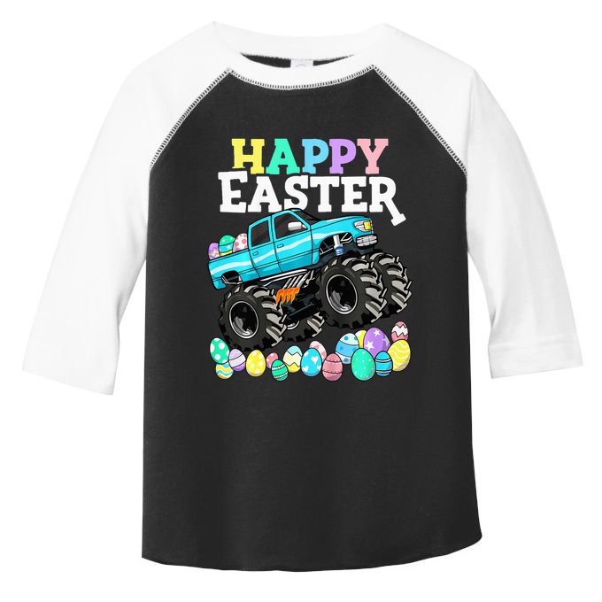 Happy Easter Monster Truck Easter Eggs Toddler Fine Jersey T-Shirt