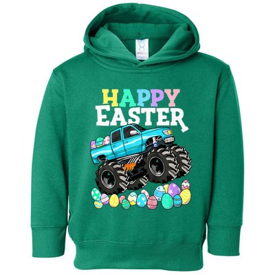 Happy Easter Monster Truck Easter Eggs Toddler Hoodie