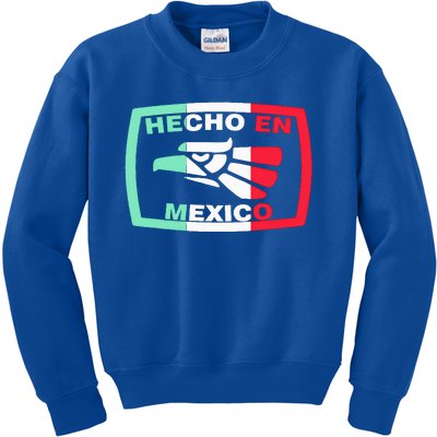 Hecho En Mexico Eagle Mexican Independence Day Kids Sweatshirt