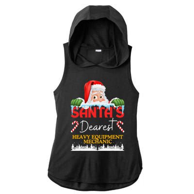 Heavy Equipment Mechanic Christmas Job Work Profession Santa Ladies PosiCharge Tri-Blend Wicking Draft Hoodie Tank