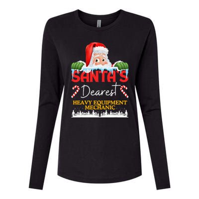 Heavy Equipment Mechanic Christmas Job Work Profession Santa Womens Cotton Relaxed Long Sleeve T-Shirt