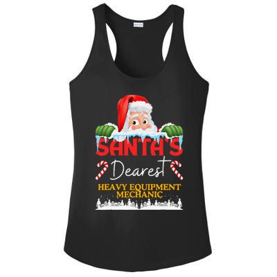 Heavy Equipment Mechanic Christmas Job Work Profession Santa Ladies PosiCharge Competitor Racerback Tank