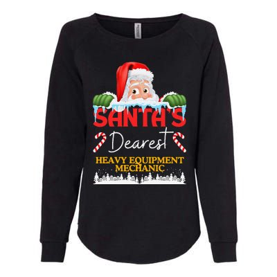 Heavy Equipment Mechanic Christmas Job Work Profession Santa Womens California Wash Sweatshirt