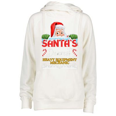 Heavy Equipment Mechanic Christmas Job Work Profession Santa Womens Funnel Neck Pullover Hood