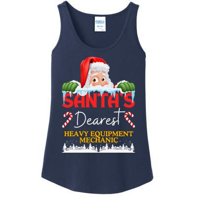 Heavy Equipment Mechanic Christmas Job Work Profession Santa Ladies Essential Tank