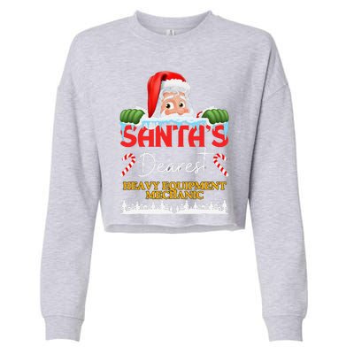 Heavy Equipment Mechanic Christmas Job Work Profession Santa Cropped Pullover Crew