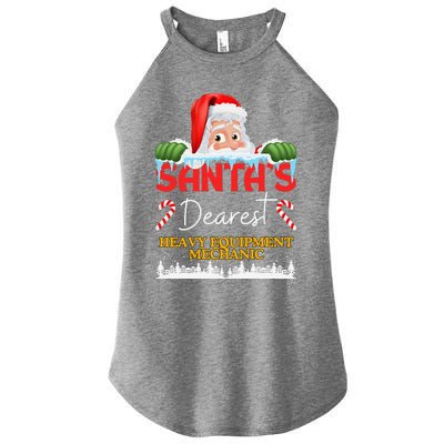 Heavy Equipment Mechanic Christmas Job Work Profession Santa Women's Perfect Tri Rocker Tank