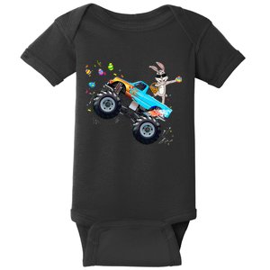 Happy Easter Monster Dabbing Bunny rabbit Baby Bodysuit